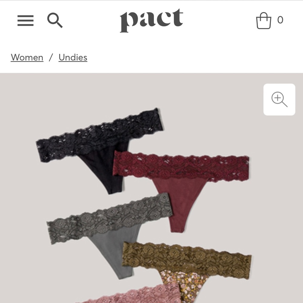 Pact Lace-Waist Thong 6-pack (Women’s size 2XL)